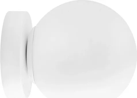 Arandela Vidro Metal Branco 15Cm Ball