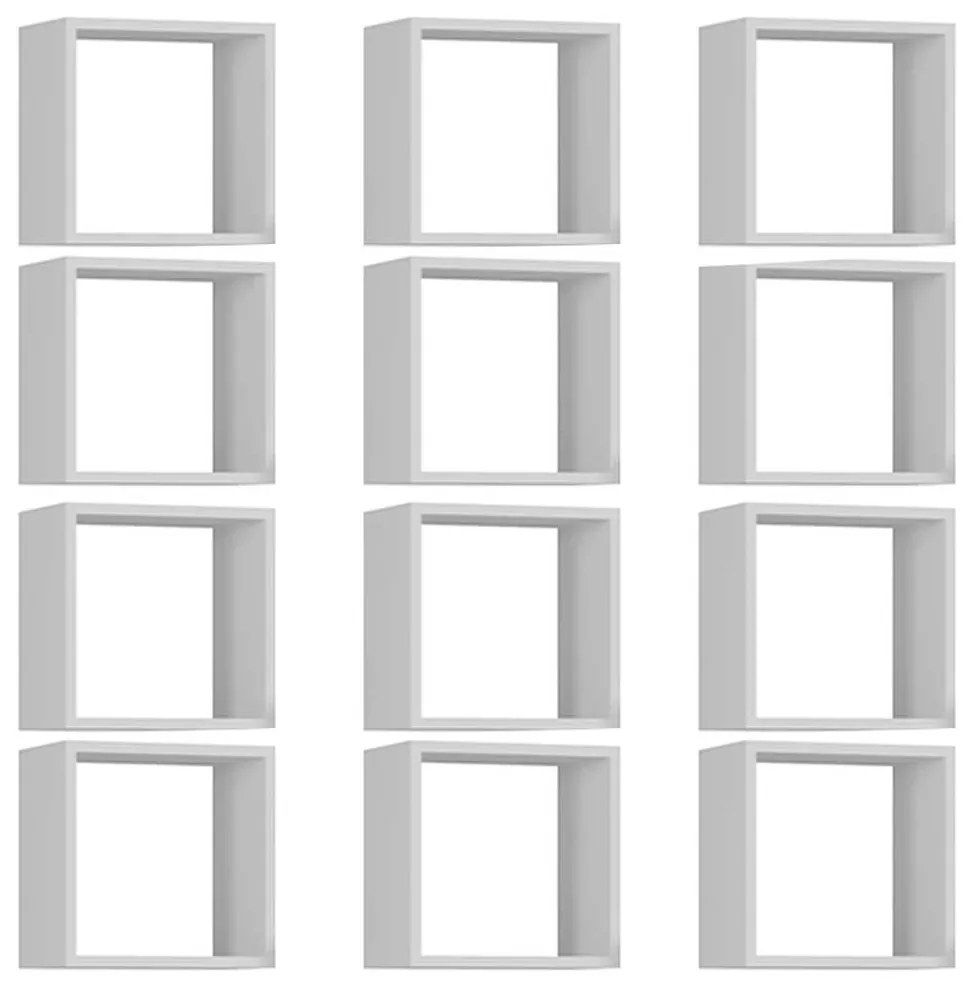Kit 12 Nichos Organizador 30x30cm Branco G01 - Gran Belo