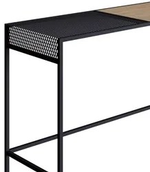 Aparador Para Sala de Estar 120cm Pés Metálicos Dinâmico Hanover/Preto