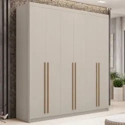Guarda Roupa Casal 6 Portas 3 Gavetas 233cm Dubai Fendi - Vila Ri