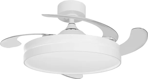 Ventilador De Teto Led Retrátil 96w Multitemperatura Riviera - BRANCO