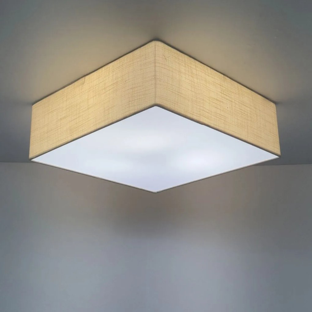 Plafon Quadrado Vivare Md-3002 Cúpula em Tecido 50x50x15cm - Bivolt Varias cores disponível
