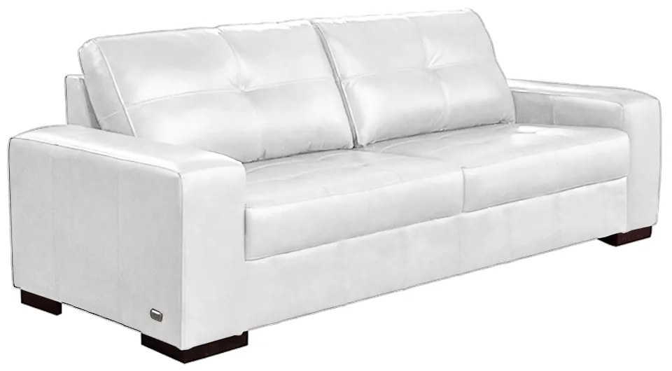 Sofá Decorativo 2 Lugares Turim 150cm Couro Branco G58 - Gran Belo