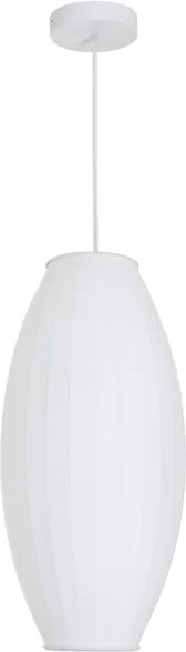 Pendente Tecido E Metal Branco &amp;#xD8;24x50cm Balloon