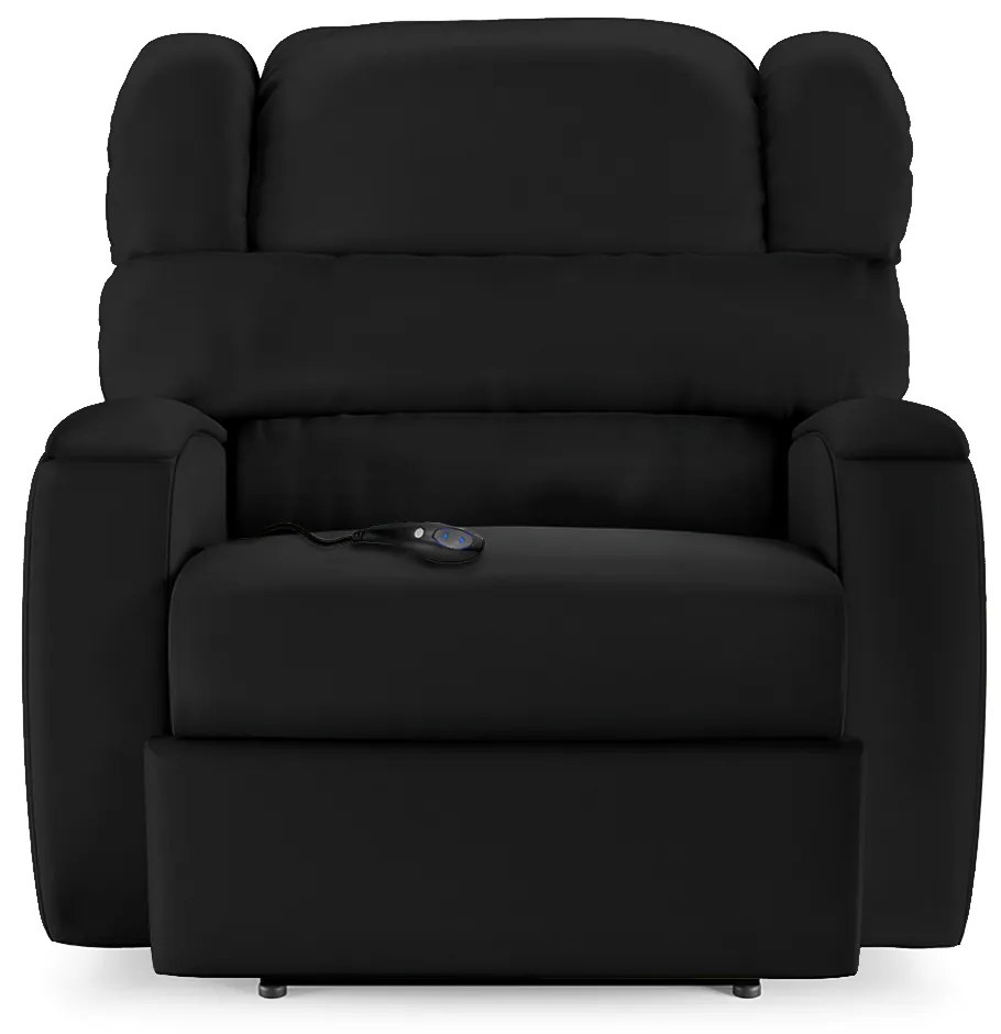 Poltrona do Papai Sala de Cinema Reclinável Kylie Controle Power Elétrico USB PU Preto G23