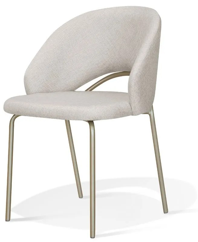 Cadeira Deander Estofada Estrutura Aço Carbono Pintura Eletrostática Design Moderno