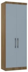 Guarda Roupa Modulado 79cm com 2 Portas Delphi Avelã/Grey L01 - Mpozen