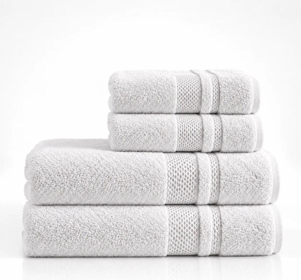 Kit 4 Pçs Toalhas Karsten 100% Algodão Yves - Branco  Branco