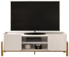 Rack Bancada de TV 65 Pol 180cm Chest D04 Off White/Cedro - Mpozenato