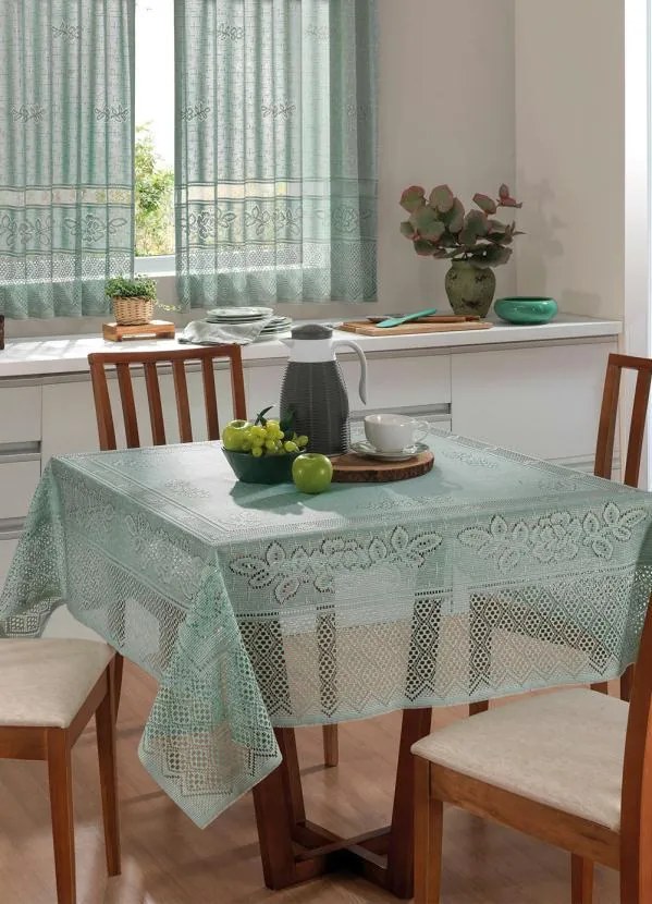 Toalha de Mesa Quadrada Verde 150x150 Cm