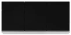 Armário de Cozinha Aéreo 120cm 3 Portas Virgínia Branco/Preto - Lumil