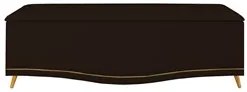 Calçadeira Baú Queen 160cm com Tachas Imperial J02 Sintético Marrom Es