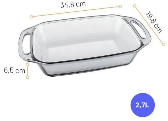 Assadeira Retangular Marinex Seletta 2,7L