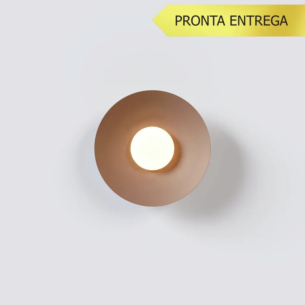 Arandela Tod Dish Egg Small Ø26Cm Led 12W 3000K - Qimporta Ar2525 (TERRACOTA)