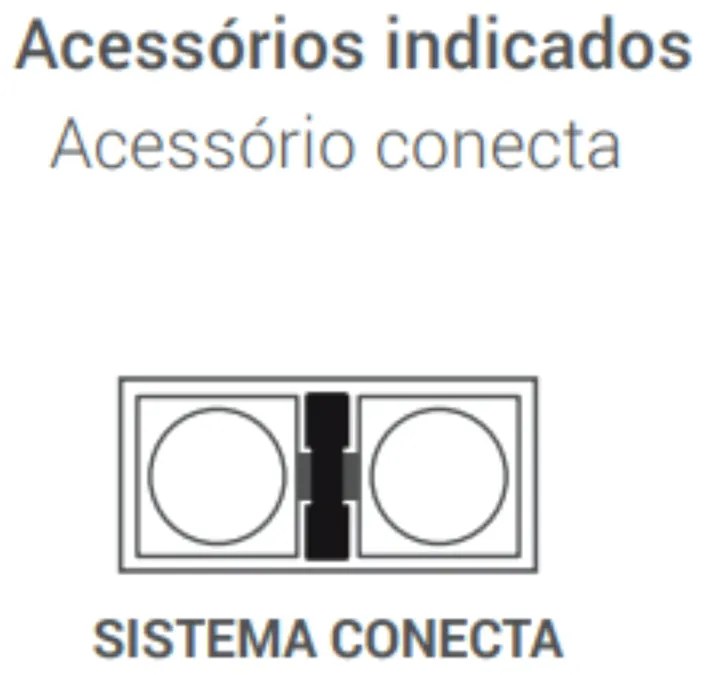 Spot De Embutir Quadrado Recuado 17X17X4,4Cm 1 X Ar111 - Branco | Opus...