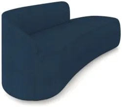 Sofá 4 Lugares Para Sala 220cm Orgânico Wendi Boucle Azul I01  - Mpoze