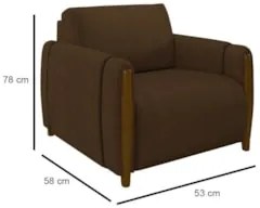 Conjunto Sofá 3 Lugares 223cm e Poltrona 98cm Amaranto Z32 Veludo Marr