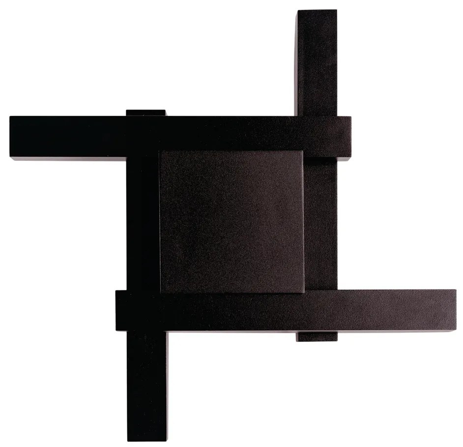 Plafon Lara 32X32Cm Led 24,4W Bivolt | Usina 19275/32 (MR-T - Marrom Texturizado, 4000k)