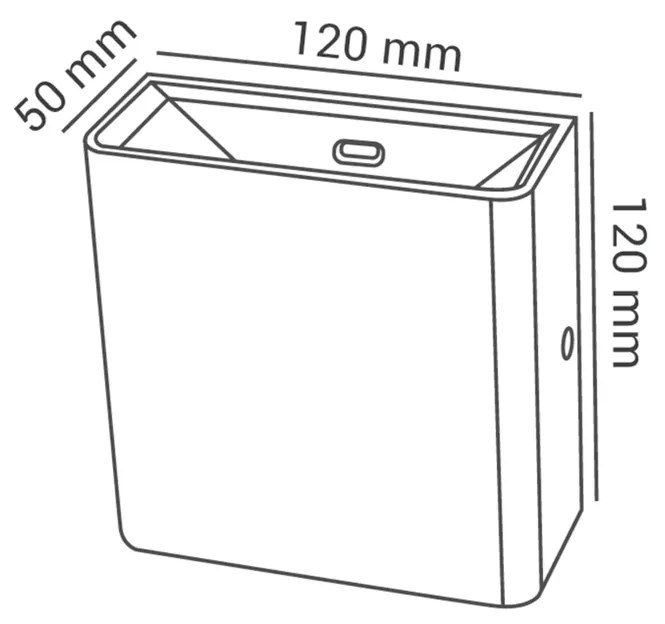 Arandela Basic 12X12X5Cm Led 3W 3000K Ip65 Marrom - Opus Hm 34980