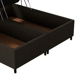 Base Cama Box Baú Casal Queen 158cm Hit I02 Suede Marrom - Mpozenato