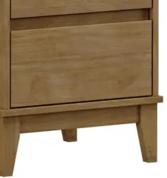 Mesa Cabeceira 43cm Para Quarto 2 Gavetas Solvi Freijó F07 - Mpozenat