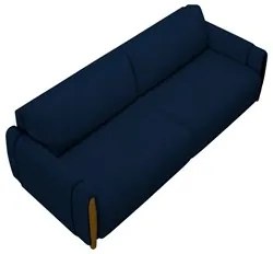 Conjunto Sofá 3 Lugares 223cm e Poltrona 98cm Amaranto M22 Veludo Azul