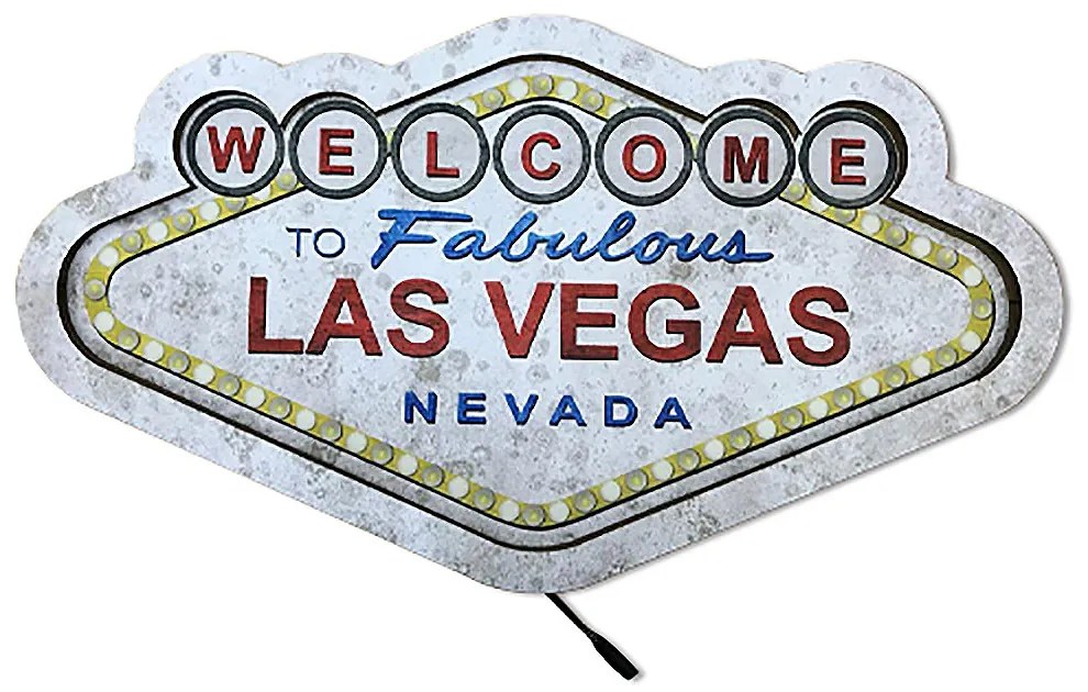 Luminaria Decorativa de Parede "Welcome Las Vegas" - D'Rossi
