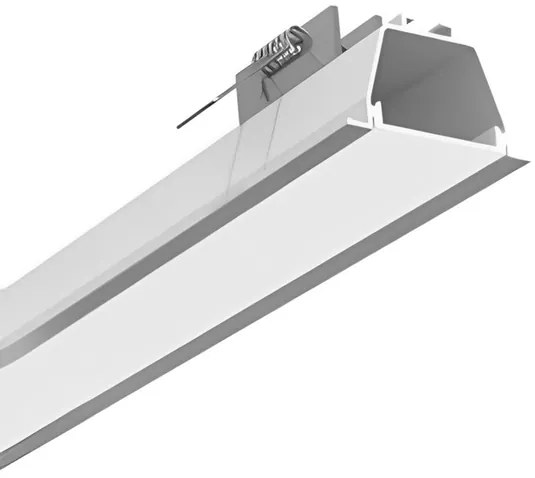Perfil De Embutir Aluminio Branco 300Cm Para Fita De Led Fit40