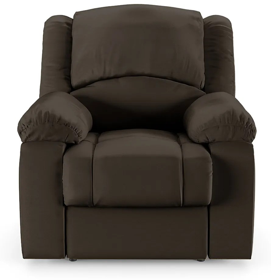 Poltrona do Papai Reclinável Sala de Cinema Madrid Elétrica Touch Massagem USB PU Marrom  G23
