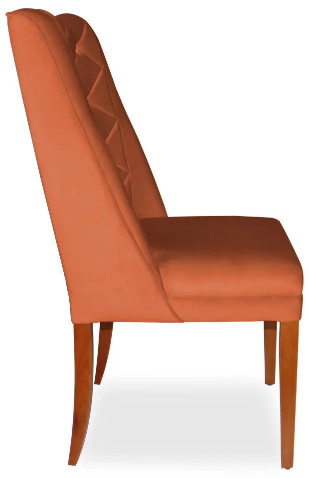 Kit 6 Cadeiras de Jantar Micheli Suede Telha