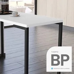 Conjunto Mesa de Cozinha Prattica Industrial 90cm com 2 Banquetas F02