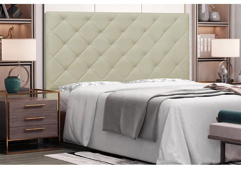 Cabeceira Cama Box Casal King 195cm Tânia Corano Bege - Sheep Estofados - Bege