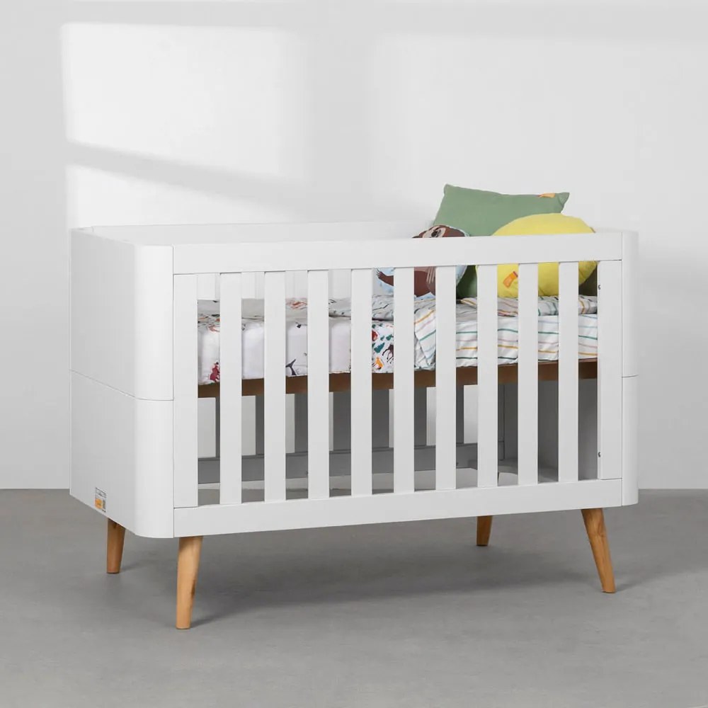 Berço Mini Cama Mali - Branco Fosco