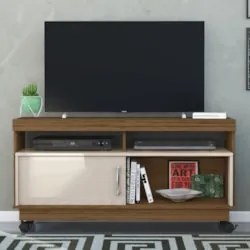 Rack Bancada de TV 50 Pol 121cm Rute Z10 Naturale/Off - Mpozenato