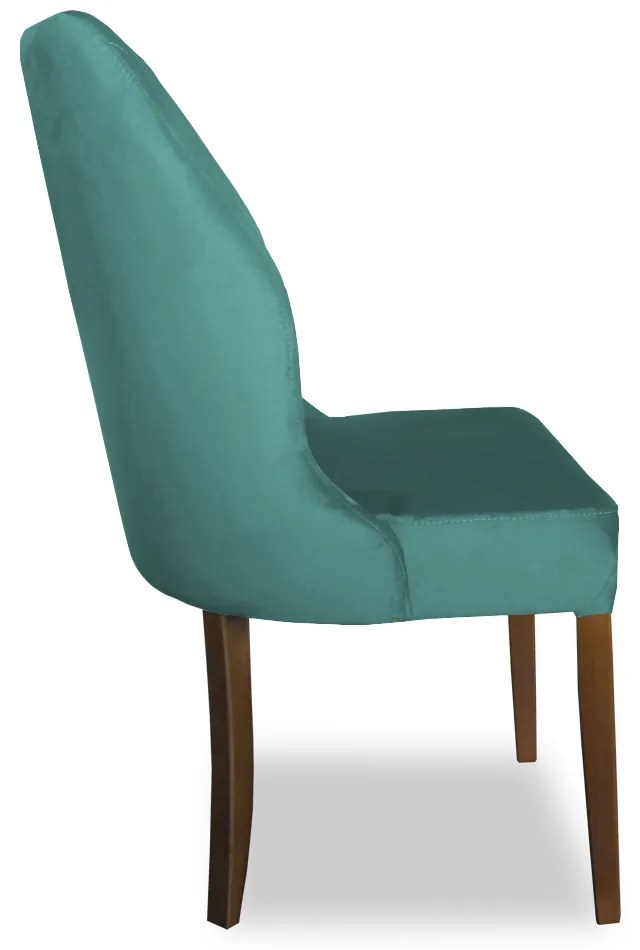 Cadeira De Jantar Safira Suede Azul Tiffany