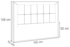 Cabeceira Cama Box Casal Queen 160cm Paolla Z37 Facto Pérola - Mpozena