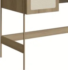 Mesa Escrivaninha Home Office Pé Metal Arlo A10 Hanover/Dourado - Mpoz