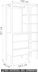 Guarda Roupa Closet 100cm com 3 Gavetas Lizze Branco Z54 - Mpozenato