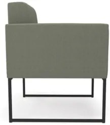 Poltrona Para Sala Base Industrial Preto Ana Bouclé Menta - Ibiza
