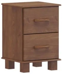 Mesa de Cabeceira Para Quarto 42cm 2 Gavetas Renzo Imbuia F07 - Mpozen