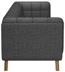 Sofá Living Decorativo 3 Lugares 240cm Bellart Z32 Linho Chumbo - Mpoz