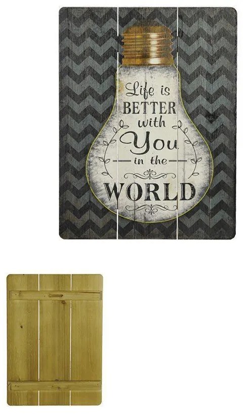 Quadro Decorativo MDF Colorido 30x40 Life is Better- D'Rossi