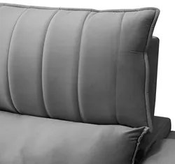 Sofá Retrátil 3 Lugares com Porta Copo 210cm Andes F05 Veludo Cinza -