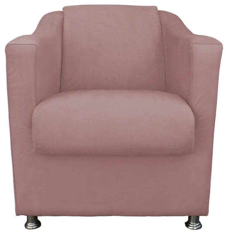 Poltrona Decorativa Cecilia Suede Crepe