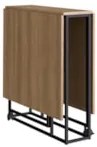 Mesa Escrivaninha 142cm Dobrável Com rodízios Naomi Preto Z54 - Mpozen