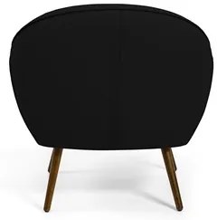 Poltrona Decorativa Nina Corano C-05 com Pés Palito Castanho - Domi
