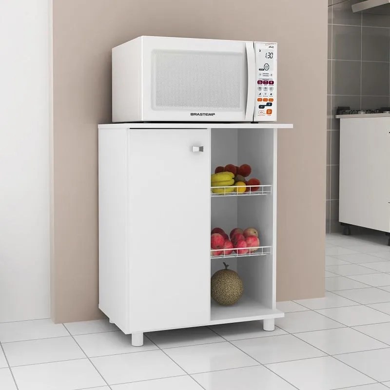 Balcão de Cozinha Fruteira Multifuncional Branco