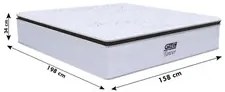 Colchão Box Casal Queen Size 158cm Molas Ensacada Soft Pillow Tower NW
