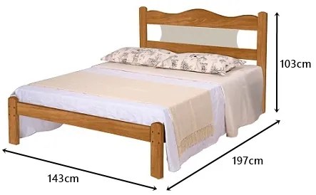 Cama De Casal Munique Nature/Off White - Gabrielli Móveis