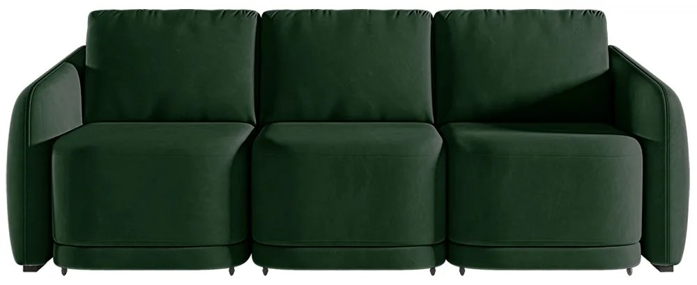 Sofá Cama Modulado Retrátil e Reclinável Decorativo Varsóvia 276cm Veludo Verde G33 - Gran Belo
